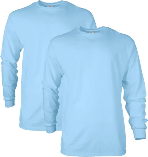 Vista 52 de Gildan Camiseta de manga larga de algodón ultra para adulto, estilo G2400, paquete múltiple Militar + ceniza.