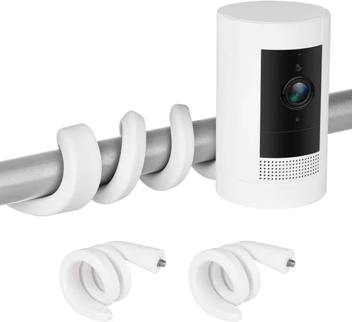 ALERTCAM Paquete de 2 soportes giratorios flexibles para cámara Stick Up y cámara al aire libre, soporte de montaje flexible de cuello de cisne para