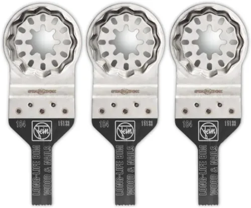 Fein Starlock 63502184270 - Hoja de sierra de larga duración con corte E, corte de precisión para madera, paneles de yeso y plástico, bimetálico con