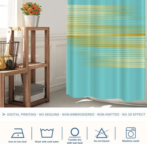 Vista 9 de Shrahala Father and Child Embracing No Hooks Shower Curtain with Snap in Liner Set, Tender Moment Captured Bathroom Décor Polyester Fiber Waterproof