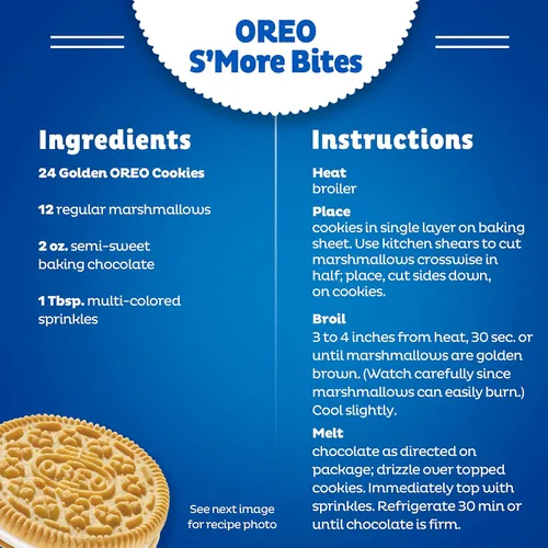 Vista 10 de OREO - Galletas de chocolate estilo sándwich doradas, tamaño fiesta, 24.16 onzas.