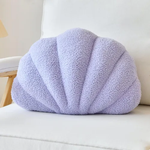 Vista 12 de Lfsaaj Almohadas de Concha Beige, Almohadas de Forma de Concha, Almohada Decorativa de 13 Pulgadas de Felpa Suave para Decoración del Hogar