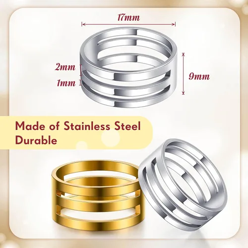 Vista 2 de Hicarer 2 piezas de herramientas de apertura de anillo de salto, herramienta de círculo para abridor de anillos divididos de acero inoxidable