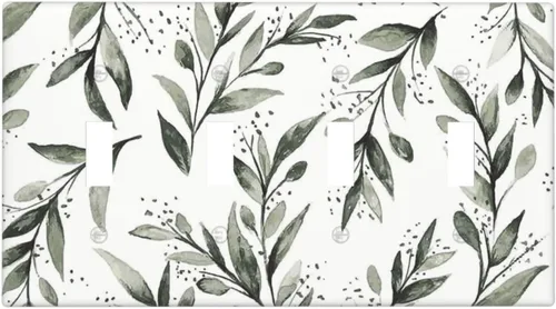 Vista 30 de Placa de pared dúplex de receptáculo de dispositivo de 1 gang de madera envejecida blanca gris con veta de tablón, cubierta de enchufe eléctrico