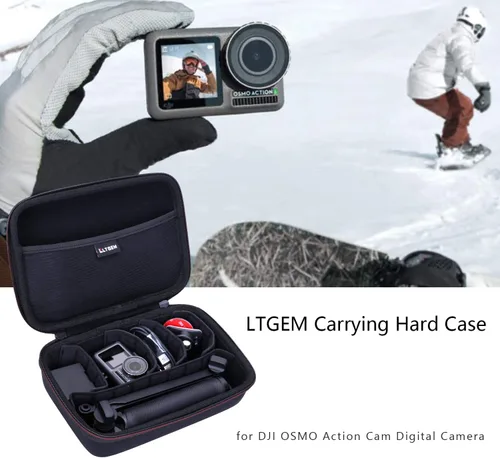 Vista 8 de LTGEM - Funda para cámara de acción compatible con DJI Osmo Action 6/Action 5 Pro/Action 4/Action 3/360 o GoPro Hero Series - Fundas de transporte