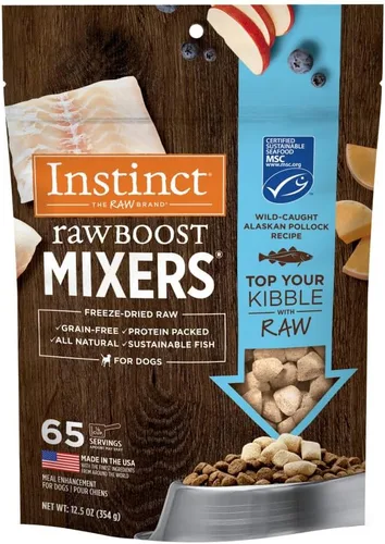 Vista 11 de Instinct Raw Boost Mixers, Topper de comida para perro liofilizada, receta sin granos - Carne natural 100%, bolsa de 6 oz