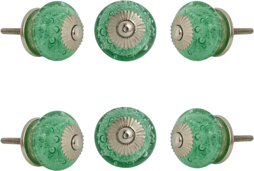 Vista 14 de Perilla Home Juego de 4 pomos de burbujas – Perillas decorativas de cristal verde claro – Pomo de cristal para decoración del hogar