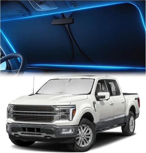 Vista 11 de Parasol para parabrisas para Tesla Model 3 y Model Y 2017-2026, innovadora tecnología sin paso de luz, recorte de espejo, bloquea el 99%