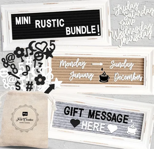 Tablero de letras pequeñas [Juego de 3] Mini tablero de letras y símbolos de fieltro, adorables accesorios de anuncio de bebé o tablero de anuncios