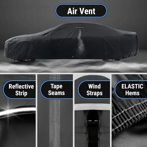 Vista 45 de iCarCover Funda de automóvil de alta calidad para Mazda CX-5 2013-2023, impermeable, para todo tipo de clima, lluvia, nieve, UV, protector