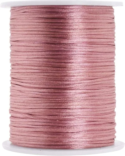 Vista 124 de Mandala Crafts Cordón de nailon satinado de 1/64 pulgadas (0.024 in), 100 yardas para pulseras, collares, joyas y adornos de macramé
