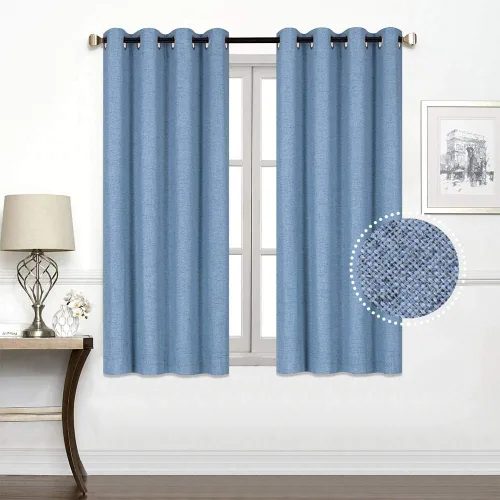 Everyday Celebration Cortinas de ventana 100% opacas para puerta corrediza de ventana, cortinas opacas con forro térmico, cortinas con ojales y