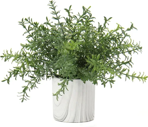 Vista 9 de Hollyone Plantas artificiales de interior, mini plantas artificiales de plástico, plantas verdes pequeñas, plantas falsas de eucalipto decoración