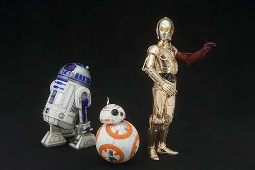 Vista 15 de Kotobukiya ARTFX+ Star Wars The Force Awakens - Película C-3PO R2-D2 con figura BB-8 1/10