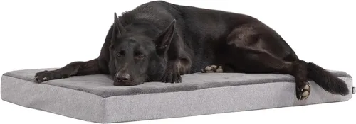 Vista 9 de Barkbox Cama ortopédica para perros Cómodo colchón de espuma viscoelástica para alivio de las articulaciones Soporte de cabeza y cuello Espresso