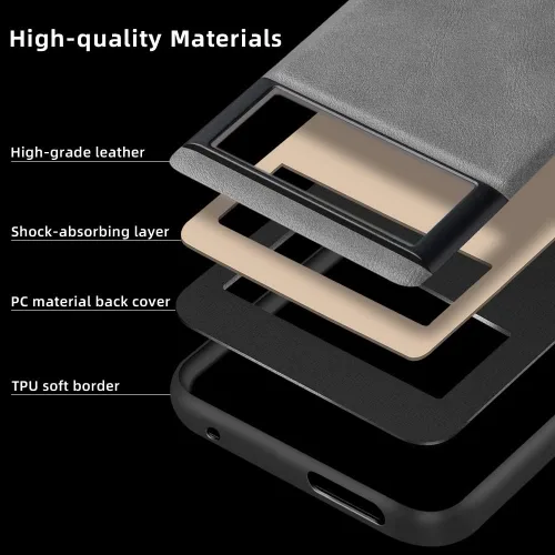 Vista 22 de X-level Funda para Google Pixel 7 Pro 5G, piel sintética de alta calidad, elegante, suave, TPU a prueba de golpes, funda protectora para Pixel 7 Pro