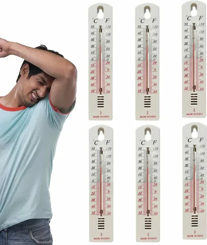 Vista 7 de Termómetros de pared para interiores, medidor de temperatura y humedad, termómetro higrómetro para exteriores/interiores, termómetro higrómetro