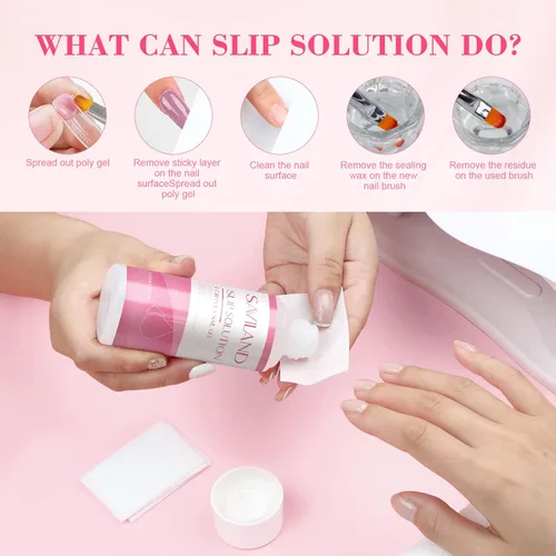 Vista 2 de Saviland Kit de solución deslizante de gel de polietileno, solución 01- Rosa