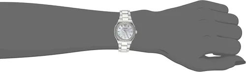 Vista 2 de Bulova 96R199 Diamond Gallery Reloj blanco de cuarzo japonés con pantalla analógica para mujer, MadreperlaMarrón, Reloj de cuarzo