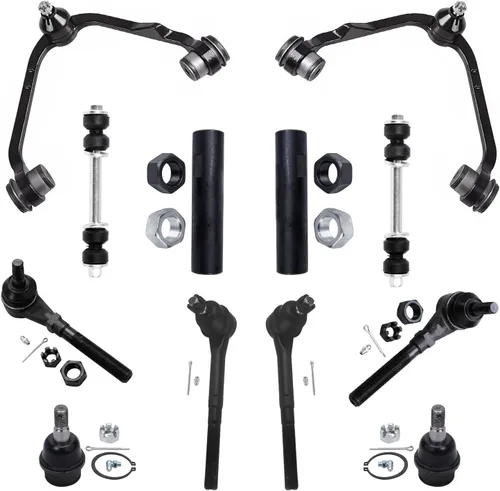 Vista 15 de Detroit Axle – 12 brazos de control superiores e inferiores delanteros con rótulas, barras de unión exteriores e interiores con topes, barras