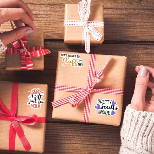 Vista 6 de Wailozco Pegatinas de agradecimiento para regalo, calcomanías hechas a mano, calcomanías para pequeñas tiendas, calcomanías de sobres para pequeñas