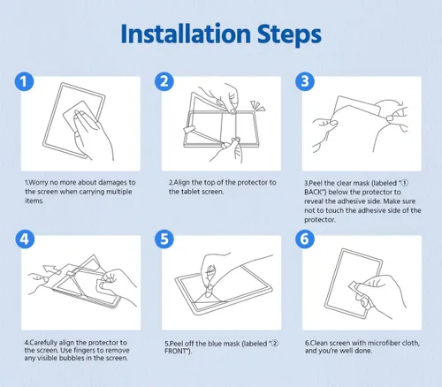 Vista 8 de MoKo Protector de pantalla mate PET para Microsoft Surface Pro 10 2024 / Surface Pro 9 de 13 pulgadas 2022 / Pro 8 2021 / Pro X, escribe, dibuja