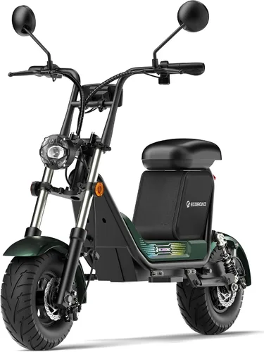 ECOROAD CT1 Peak 1500W Scooter eléctrico con asiento, batería LFP 720Wh Verde