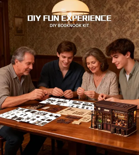 Vista 5 de Spilay Kit de casa de muñecas en miniatura, kit de bricolaje, modelo de casa pequeña, escala 1:24, casa de muñecas creativa, el mejor regalo