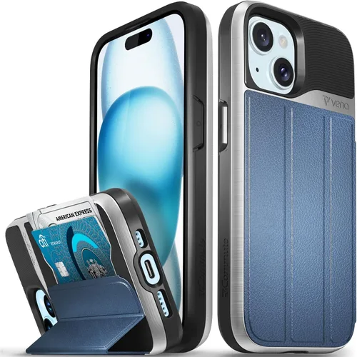 Vista 10 de VENA vCommute - Funda tipo cartera compatible con Apple iPhone 14 (6.1 pulgadas) (protección contra caídas de grado militar), funda de cuero