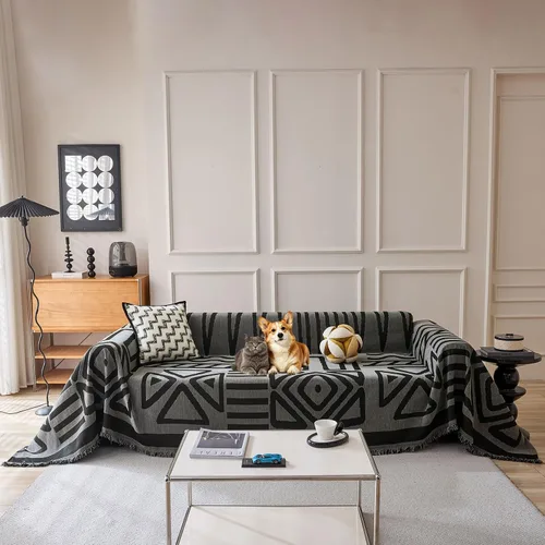 Vista 57 de VClife - Funda para sofá de 2 plazas o modular, lavable, moderna, apta para perros y mascotas, resistente a las arrugas, protectora, con borlas