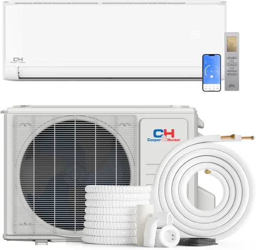 Cooper & Hunter Serie Olivia, 9.000 BTU, 230V, 24 SEER2, Sistema de aire acondicionado/calefacción Mini Split sin conductos, inversor de zona única,