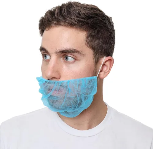 Vista 3 de Redes para barba, cubiertas desechables para barba, red de barba para servicio de alimentos, cocina, limpieza, 18 y 21 pulgadas