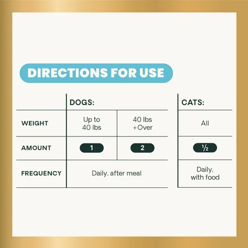 Vista 6 de VetriScience Laboratories - Mega Probiotic para perros y gatos, 120 cápsulas.