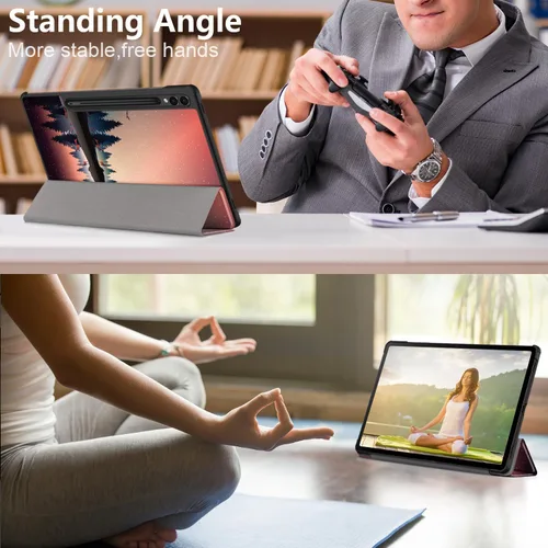 Vista 6 de Funda para Galaxy Tab S9 de 11 pulgadas, versión 2023, ligera, delgada, cubierta de soporte para SM-X710/716B/718U con función de apagado