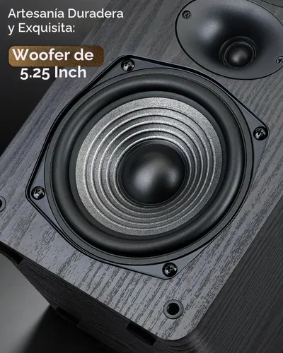 Vista 5 de Saiyin Altavoces pasivos de estantería de 3 vías Woofer de 5.25 pulgadas Negro