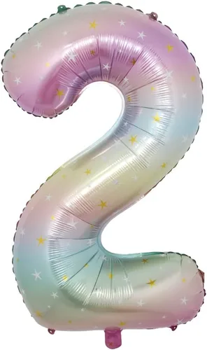 Vista 8 de Globos de helio de 40 pulgadas con degradado de estrella arcoíris de tamaño grande, globos de helio para fiesta de cumpleaños, decoración