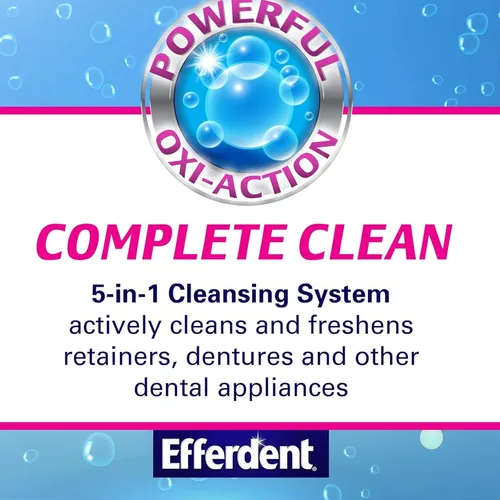 Vista 8 de Efferdent Tabletas limpiadoras y retenedoras dentales y baño dental, 4 tabletas (paquete de 2)