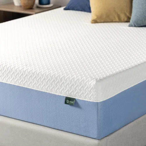 Vista 6 de Zinus - Colchón de espuma viscoelástica esencial de refrigeración de 25 cm, tamaño King [NuevaVersión], libre de fibra de vidrio, sensación media