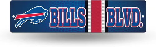 Vista 40 de Señal de calle de plástico NFL Rico Industries 4" x 16