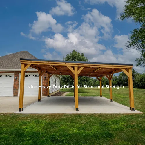 Vista 12 de Backyard Discovery Kingsport - Gazebo de madera de cedro de 20 x 20 pies con techo de acero duro