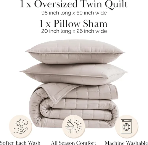 Vista 2 de Southshore Fine Living, Inc. - Juego de ropa de cama de gran tamaño, edredón de tamaño extra grande con fundas de almohada a juego