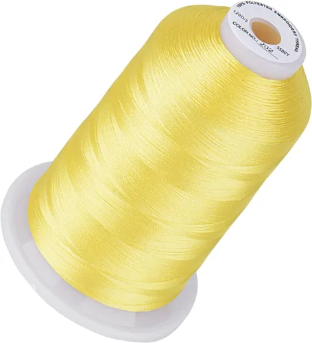 Vista 127 de Simthread 5500 yardas de hilo de bordar, 5000M de alto rendimiento 40WT 100% poliéster – 170+ colores vívidos, clasificado de alta velocidad