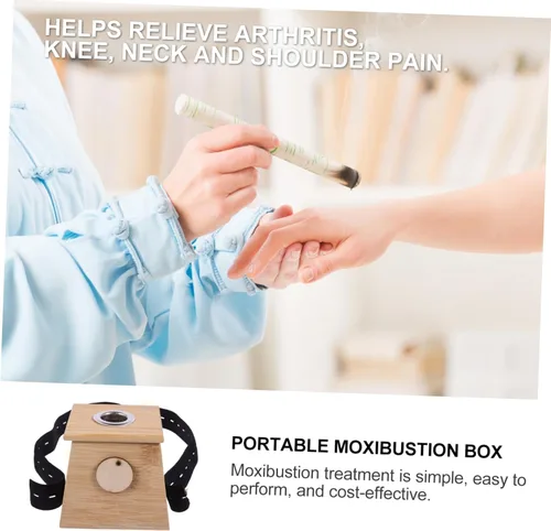 Vista 7 de 1pc Moxibustion Tool Moxa Box Bamboo Material Portable Moxa Storage for Therapy