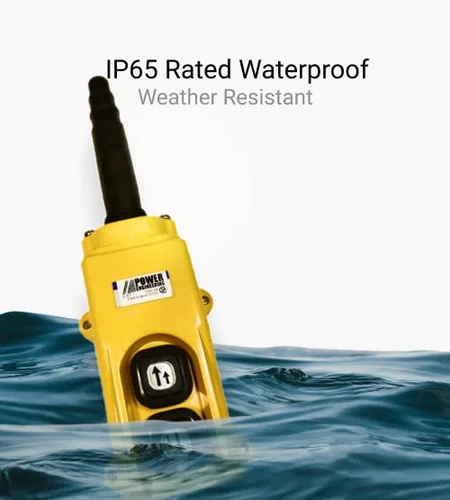 Vista 4 de Control colgante de grúa aérea de 4 botones con 2 botones de 1 velocidad y 2 pulsadores de 2 velocidades (B-82-1)