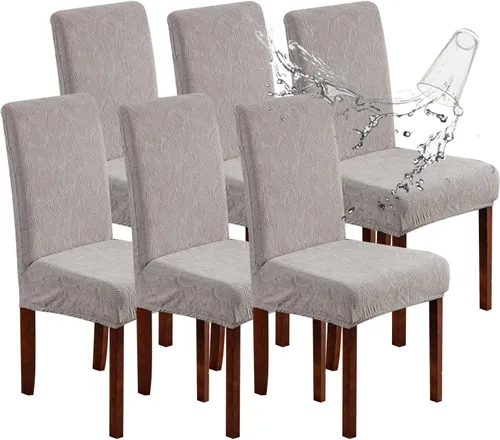 Vista 30 de Fundas impermeables para sillas de comedor, fundas elásticas para sillas Parsons, para comedor, cocina, funda protectora para silla de comedor