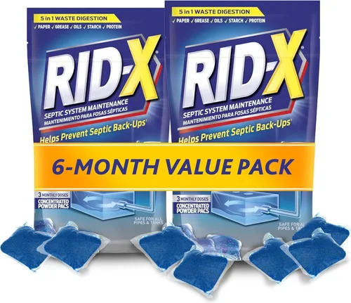 Vista 10 de RID-X Cápsulas de tratamiento de tanque séptico: suministro de 3 meses, enzimas de doble acción y bacterias para descomponer los desechos y prevenir