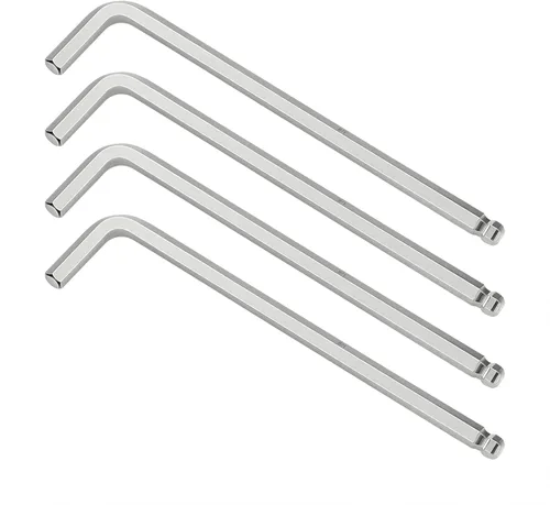Vista 10 de 4 llaves Allen de extremo de bola de 1/4 pulgadas, llave hexagonal interna SAE, herramienta de reparación de brazo largo en forma de L, CR-V