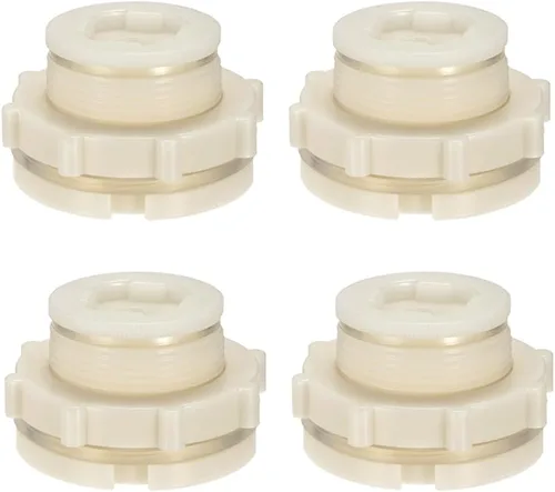 Vista 10 de Montaje de mamparo ABS hembra de 1 pulgada con tapones (juego de 2)