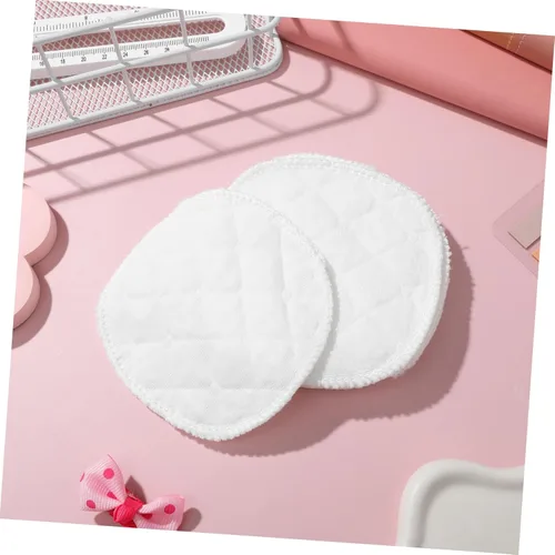 Vista 5 de Toyvian Almohadillas para lactancia materna, 12 piezas, reutilizables, lavables, de algodón suave, a prueba de fugas para pezones