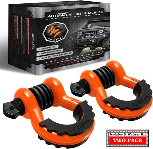 Vista 26 de AUTMATCH - Grilletes de anillo D de 3/4" (2 unidades) - Grillete de clevis con resistencia a la rotura de 41,887 Ib con tornillo de 7/8" y kit